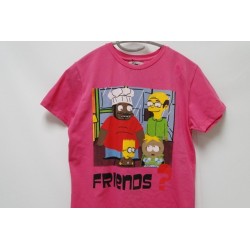 T-shirt Bart Simpson Roze