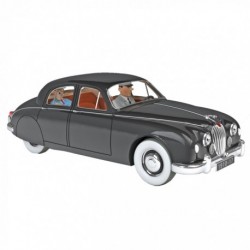 Zwarte Jaguar MK1 met Dawson en chauffeur - 1/24 Kuifje Auto Tintin Car 29935