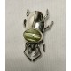 Broche Bruno da Rocha bug opaal groen zilver