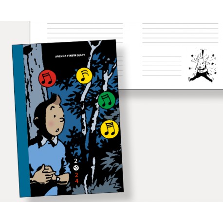 Pre-Order 2024 Pocket diary agenda Tintin and the music 10x15cm (24467)