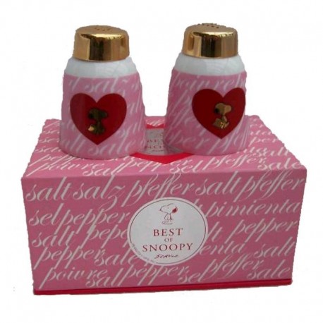 Salt and Pepper set Snoopy Pink Love